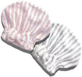 Microfiber Hair Towel Cap,Soft Absorbent Quick Drying Cap for Curly Thick Hair, Wrap Cap with Hair Brush for Women Girls (Pink&Gray White, 2)