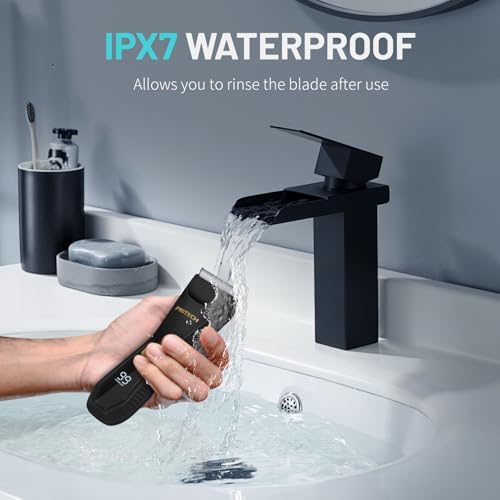 PRITECH Manscape Body Hair Trimmer - Waterproof Pubic Hair Ball Trimmer, Ceramic Blade Shavers Electric Razors for Men with USB-C Charging, Wet/Dry Use, Nick-Free Mens Grooming Kits, Gifts for Men - Image 6