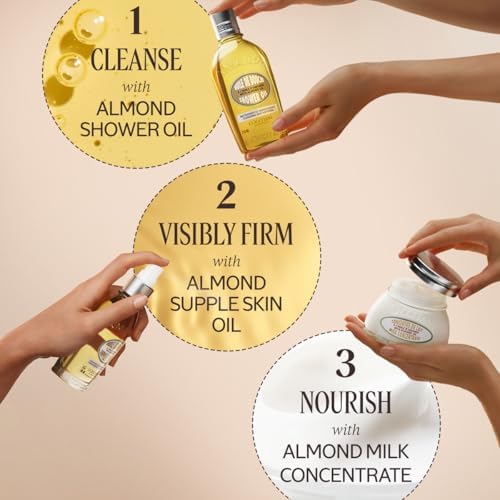 L'OCCITANE Almond Shower Oil, Cleansing Body Wash & Shaving Base, Vegan - Image 6