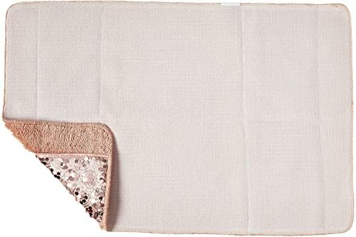 Zahari Home Sinatra Modern Bathroom Rug Classic Luxury Bath Rug Contemporary Decor Pink Bath Mat for Shower Unique Design Stylish Blush Bathroom Rug Bath Shower Tub Decor Bling Blush - Image 3