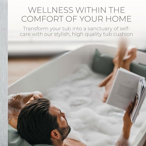 BADESOFA® Luxury Bathtub Pillow for Feet in Grey, Quick-Drying - Image 3