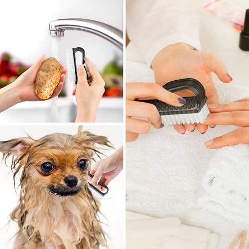 Larbois Handle Grip Nail Brush, Hand Fingernail Brush Cleaner Scrubbing Kit Pedicure for Toes and Nails Men Women (4 Pack) - Image 6