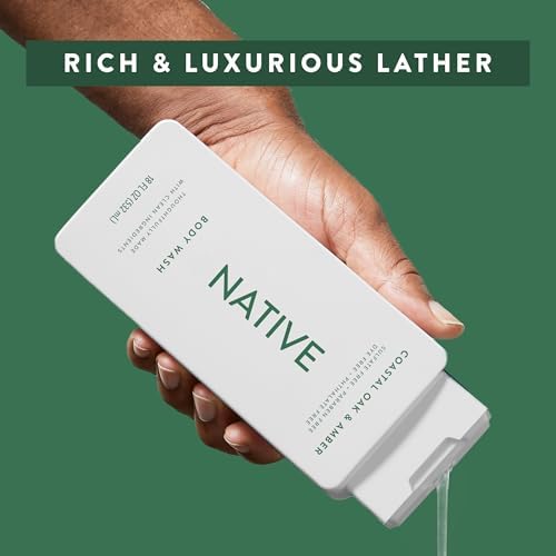 Native Body Wash Contains Naturally Derived Ingredients | For Women & Men, Sulfate, Paraben, & Dye Free Leaving Skin Soft and Hydrating | Coastal Oak & Amber 18 oz - Image 2
