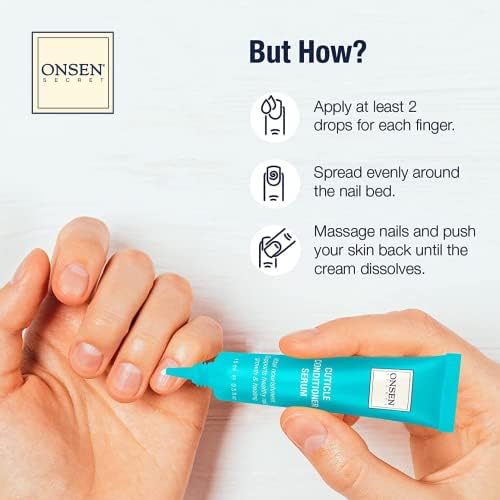 ONSEN Secret Cuticle Conditioner Cream 15ml & Japanese Anti-Aging Firming Hand Lotion 135ml Bundle. Cuticle Oil Nail Care Serum Sooth, Repair & Strengthen Cuticles & Nails + Anti Aging Hand Cream - Image 6
