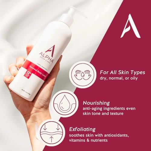 Alpha Skin Care Revitalizing Body Lotion, 12% Glycolic AHA, 12 Oz, 3 Pack - Image 2