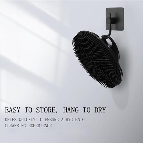 INNERNEED Food-Grade Soft Silicone Body Scrubber Shower Brush, Black - Image 5