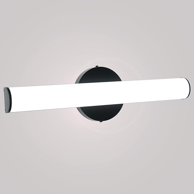 OOWOLF Bathroom Vanity Light, Adjustable Brightness 12W 17.3inch Bathroom Light Fixtures,1200LM Led Vanity Bar, 5000K Natural White, Wall Lamp for Mirror Living Room, Hallway, Cabinet Porch
