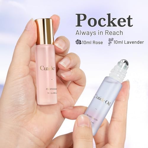 Cuticle Oil, Scented Roll on Nail Oil for Nails, Rose & Lavender, 20 ml - Image 7