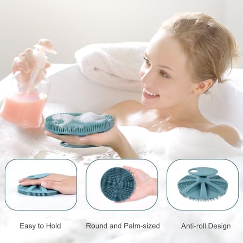 INNERNEED Food-Grade Soft Silicone Body Scrubber Brush, Silver Zinc Infused - Image 5