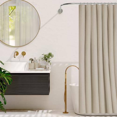 Clara Clark Bathroom Set - Beige Bathroom Accessories Set, 19PC Bathroom Accessory Set, Bathroom Sets with Shower Curtain Set, Soap Dispenser & Toothbrush Holder - Image 7