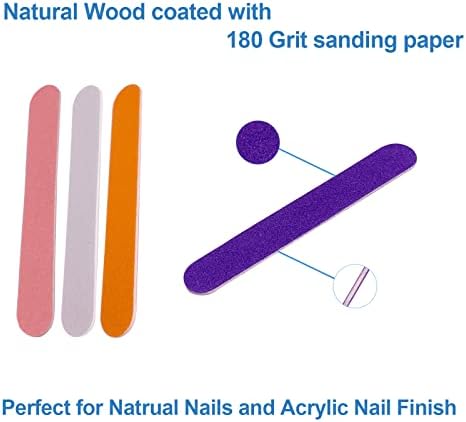 Mini Nail Files Bulk (400 Pcs), Double Sided Emery Board Nail File for Nature Nails, Manicure Tool Set Disposable Colorful Nail File for Home Salon Use Travel Size Men Women Kids Wood Board - Image 3