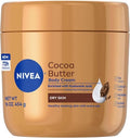 NIVEA Cocoa Butter Body Cream with Deep Nourishing Serum, Cocoa Butter Cream for Dry Skin, 16 Ounce Jar (Pack of 12) by Nivea