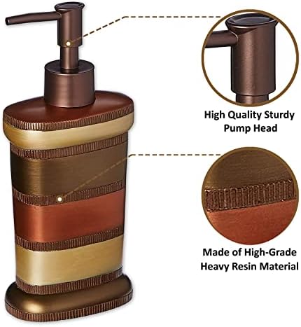 Zahari Home 4pc Contempo Stylish Bathroom Accessories Set Shower Soap Dispenser, Tumbler, Tooth Brush Holder and Soap Holder Luxury Contemporary Decor Unique Design Modern Bathroom Shower Set - Image 2