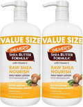 Palmer's Shea Formula Raw Shea Body Lotion for Dry Skin, Hand & Body Moisturizer, Value Size Pump Bottle, 33.8 Ounces (Pack of 2) by Palmers