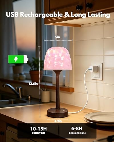 Shower Lamp - Waterproof Bathroom Lamp Ocean Wave Projector, Walnut Grain - Image 5