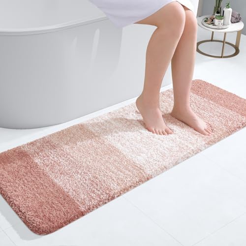OLANLY Bathroom Runner Rug 47x17, Extra Soft Absorbent Microfiber Bath Rugs by OLANLY