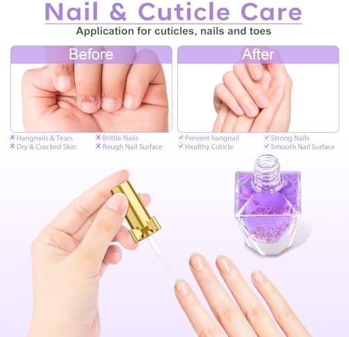 Cuticle Oil, Cuticle Nail Oil Infused with Real Flowers, Lavender 12ml - Image 5