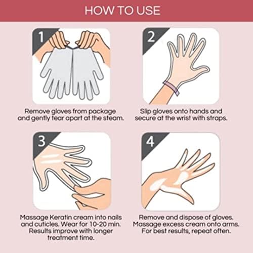 Bodipure Hand Mask Premium 100pk, K-Beauty Keratin, Spa Treatment Nail Care - Image 5