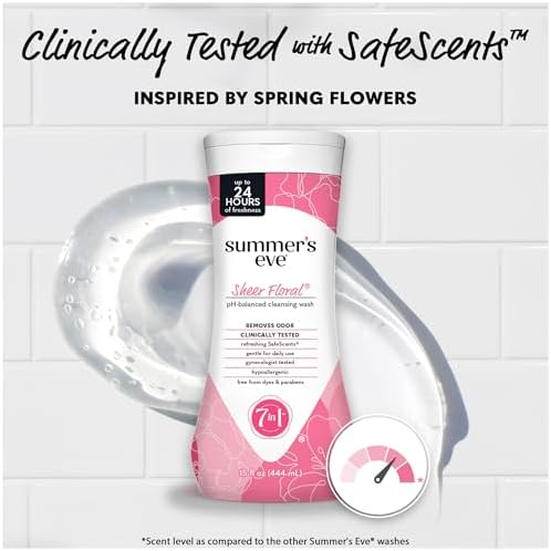 Summer's Eve All-Over Daily Feminine Wash, Sheer Floral, 15 Fl Oz - Image 4
