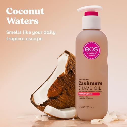 eos Cashmere Shave Oil – Coconut Waters, Moisturizing Shave Oil, 6 oz - Image 2
