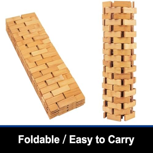 Bath Mat Bathroom Runner Long Large Rugs Floor Wood Shower Bathtub Waterproof Non Slip Accessories 16x34 Inch Easy to Clean, Natural, 1 pc - Image 4