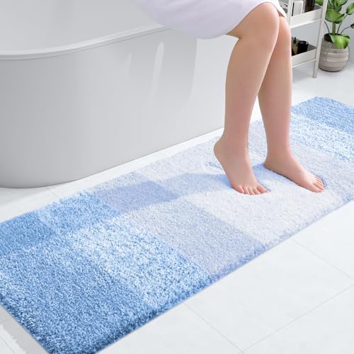 OLANLY Bathroom Runner Rug 59x20, Extra Soft Absorbent Microfiber Bath Rugs by OLANLY