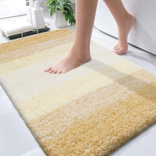 OLANLY Bathroom Rugs Mat 36x24, Extra Soft Absorbent Microfiber Bath Rugs by OLANLY
