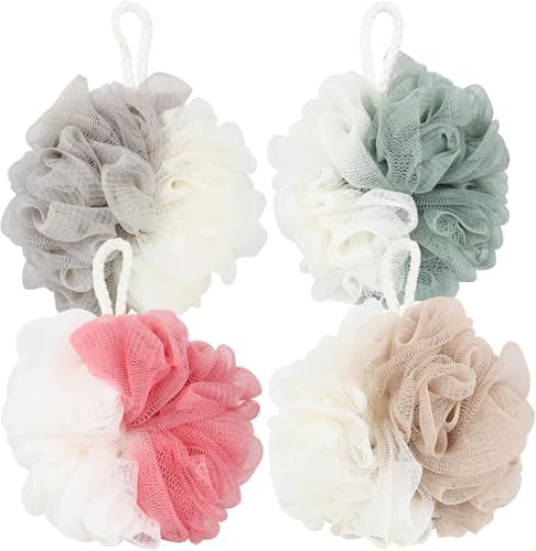 Fu Store Loofah Sponge Shower Loofahs 4 Colors Bath Sponges Body Scrubbers by FuStore