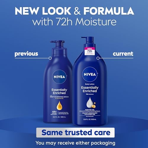 NIVEA Essentially Enriched Body Lotion Very Dry Skin, 33.8 Fl Oz Value Size (Pack of 9) - Image 2