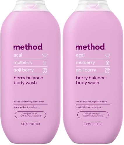 Method Body Wash, Berry Balance, Paraben and Phthalate Free, 18 oz (Pack of 2) by method