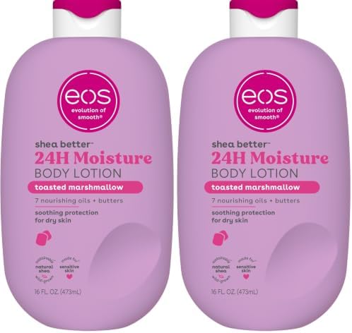 eos Shea Better 24H Moisture Body Lotion- Toasted Marshmallow,16 fl oz (Pack of 2) by eosproducts