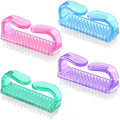 Larbois Handle Grip Nail Brush, Hand Fingernail Brush Cleaner Scrubbing Kit Pedicure for Toes and Nails Men Women (4 Pack) (Color-2) by Larbois
