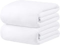 JML Luxury Hotel & SPA Oversized Bath Towels (2 Pack, 40"x80") - 350GSM High-Density Fleece Towel Sets - Super Soft and Absorbent, Lint Free, Fade Resistant Extra Large Bath Sheet, White