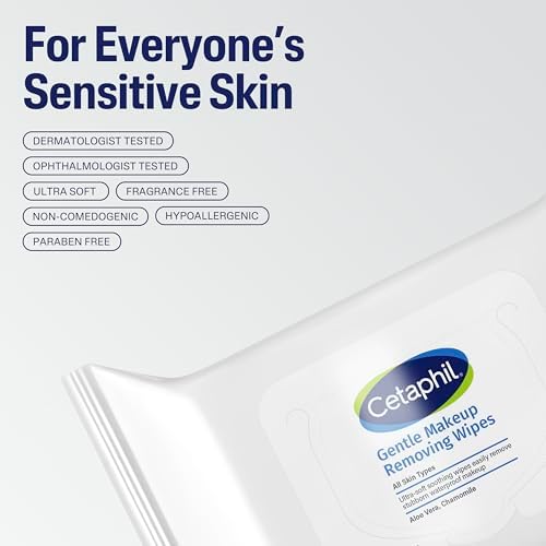 Cetaphil Gentle Makeup Remover Face Wipes, Fragrance Free, 25 Count - Image 6