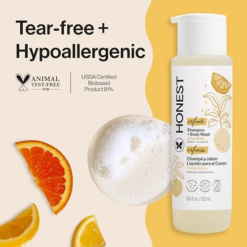 The Honest Company Shampoo & Body Wash, Citrus Vanilla Refresh, 18 fl oz - Image 2