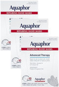 Aquaphor Repairing Hand Masks, Moisturizing Gloves for Dry Hands, Moisturizer for Dry Skin with Avocado Oil and Shea Butter, Pack of 18 by Aquaphor