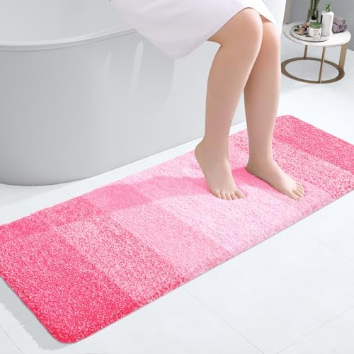 OLANLY Bathroom Runner Rug 47x17, Extra Soft Absorbent Microfiber Bath Rugs by OLANLY