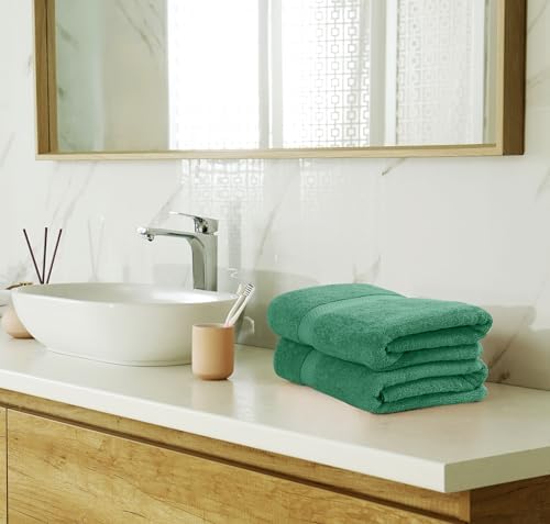 Utopia Towels 8 Piece Majestic Plush Luxury Towel Set, Cotton, Hunter Green - Image 6