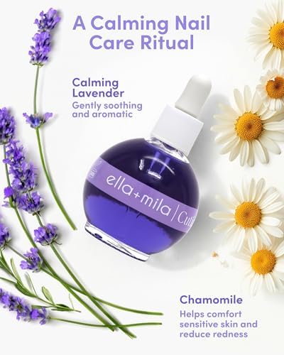 ella+mila Cuticle Oil for Nails - Lavender & Chamomile, Vegan, 2.3 fl oz - Image 3