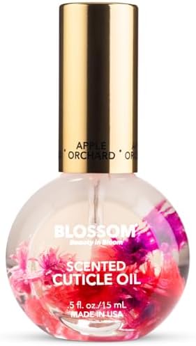 Blossom Cuticle Oil for Nails, Infused with Real Flowers, Apple, 0.5 fl. oz by Blossom