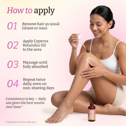 Cyperus Rotundus Oil, 60ml After-Shave and Post-Wax Moisturizer, Botanical Body Oil with Jojoba, Rosehip and Sweet Almond Oils for Silky Smooth Skin, All Skin Types - Image 5