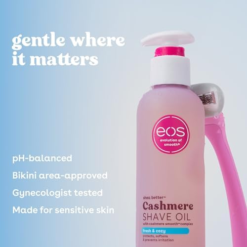 eos Cashmere Shave Oil- Fresh & Cozy, Moisturizing Shea Butter, 6 fl oz - Image 4