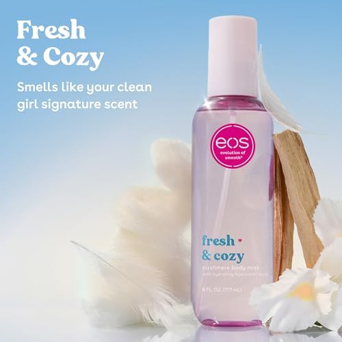 eos Cashmere Body Mist, Fresh & Cozy, Body Spray for Women, Hair Mist, Moisturizing, Hyaluronic Acid, Glycerin, Vegan, Cruelty-free, 6 fl oz - Image 2