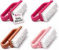 4 Pcs Nail Brush for Cleaning Fingernails, Nail Brush Handle Grip Brush for Nail and Toes,Pedicure Brushes for Men and Women, Fingernail Scrub Cleaning Brushes by Unknown