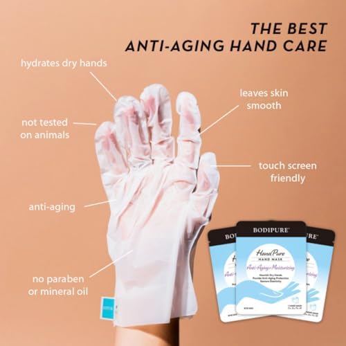 Bodipure HandPure 100pk Anti-Aging K-Beauty Moisturizing Spa Treatment Mask - Image 3