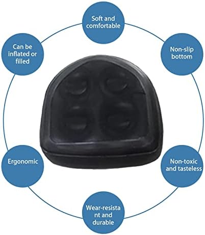 Inflatable Hot Tub Seat Booster with Suction Cups & Mesh Cover, Dual Use Inflatable Hot Tub Cushion Seat, Non Slip Blow Up Pillow Hot Tub Chairs Accessories for Adults Elderly Spa Bathtub - Image 4