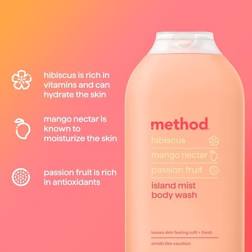 Method Body Wash, Island Mist, Hibiscus + Mango Nectar + Passion Fruit notes, 18oz, (Pack of 2) - Image 3