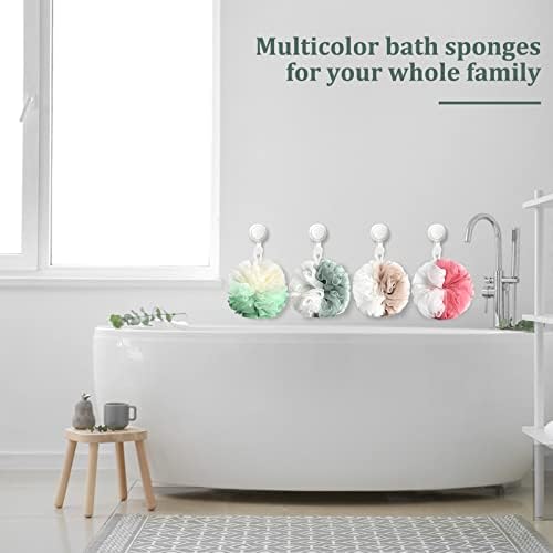 Fu Store Loofah Sponge Shower Loofahs 4 Colors Bath Sponges Body Scrubbers - Image 6