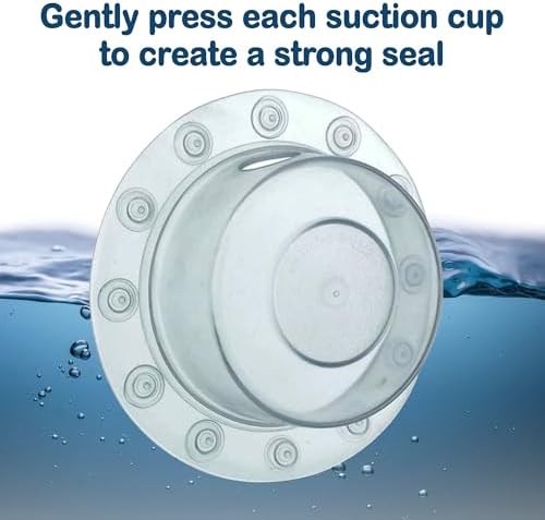 Mindful Design | Overflow Drain Cover for Tub | Best Gifts for Mom, Spa & Bath Accessories | Drain Block, Water Stopper Plug | Bath Essentials for Women | 4" Diameter, Clear - Image 2