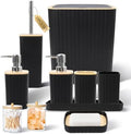 XLHOMO Bathroom Accessories Set - 10PC Elegant Black Bathroom Set by BetterbathroomwithXLHOME